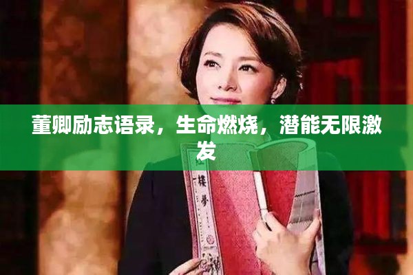 董卿励志语录，生命燃烧，潜能无限激发