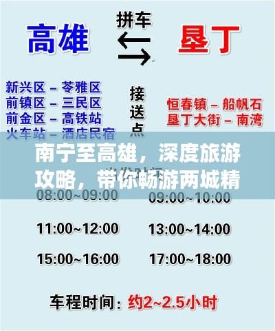 南宁至高雄,深度旅游攻略,带你畅游两城精彩!