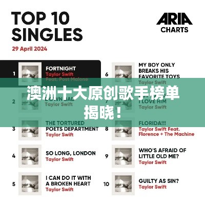 澳洲十大原创歌手榜单揭晓！