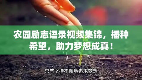 农园励志语录视频集锦,播种希望,助力梦想成真!